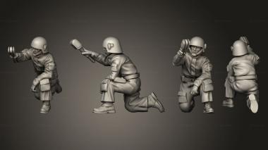 Military figurines Insurgent hangar crew 3d model