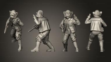 Military figurines Insurgent navy troopers commander B 3d model