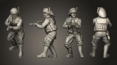 Military figurines Insurgent navy troopers pose 2 3d model