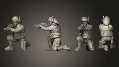 Military figurines Insurgent navy troopers pose 3 3d model