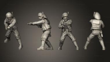 Military figurines Insurgent navy troopers pose 5 3d model