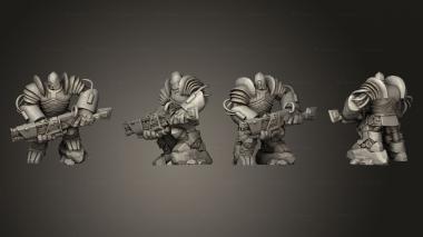 Military figurines Iron Juggernaut Gun Large 3d model