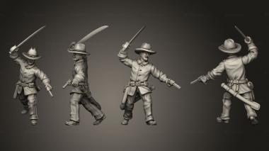 Military figurines Join or Die CAVALRY 03 3d model