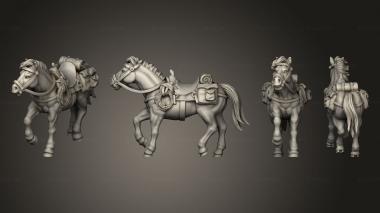 Military figurines Join or Die COWBOY HORSE 01 3d model