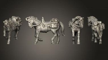 Military figurines Join or Die COWBOY HORSE 08 3d model