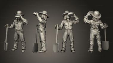 Military figurines Join or Die GOLD DIGGER 03 3d model