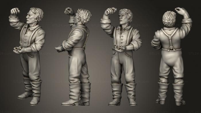 Military figurines (Join or Die GOLD DIGGER 04, STKW_8337) 3D models for cnc