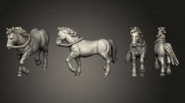 Military figurines Join or Die SIOUX HORSE 06 3d model