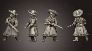 Military figurines Join or Die WOMAN GUNSLINGER 02 3d model