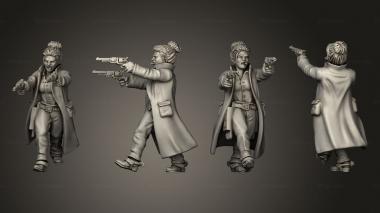 Military figurines Join or Die WOMAN GUNSLINGER 03 3d model