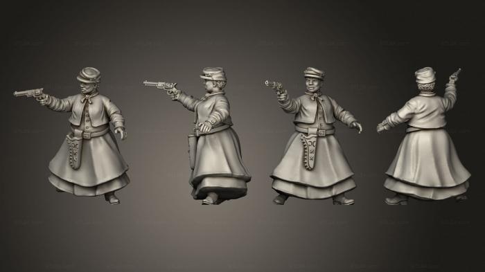 Military figurines (Join or Die WOMAN GUNSLINGER 04, STKW_8425) 3D models for cnc
