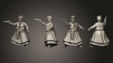 Military figurines Join or Die WOMAN GUNSLINGER 04 3d model