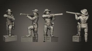 Military figurines Join or Die WOMAN GUNSLINGER 05 3d model
