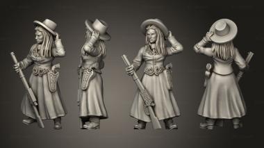 Military figurines Join or Die WOMAN GUNSLINGER 06 3d model
