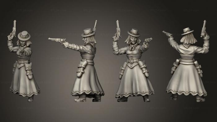 Military figurines (Join or Die WOMAN GUNSLINGER 07, STKW_8428) 3D models for cnc