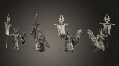 Military figurines Judicator banner 3d model