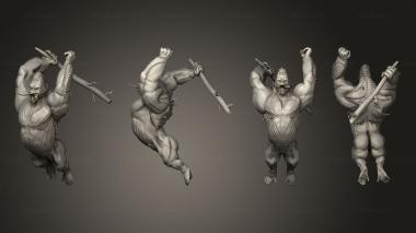Military figurines Jungle Kong Attacking 2 Variations Huge 01 3d model