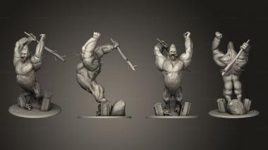 Military figurines Jungle Kong Attacking 2 Variations Huge 3d model