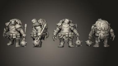 Military figurines Kestudo Barbarian Pose 1 3d model