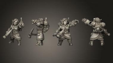 Military figurines Kit I Steamgauntlet and Pickaxe v 2 3d model