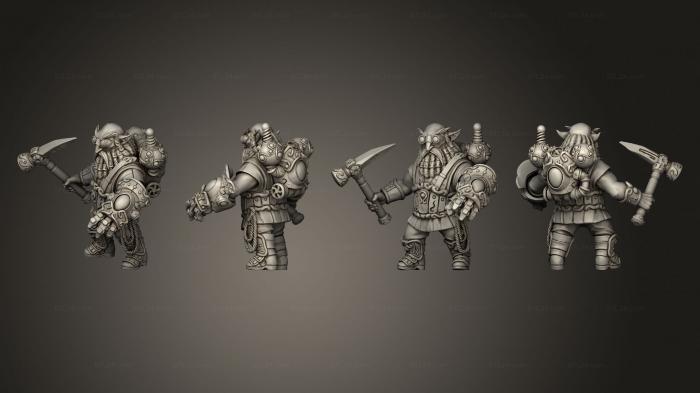 Military figurines (Kit I Steamgauntlet and Pickaxe, STKW_8590) 3D models for cnc