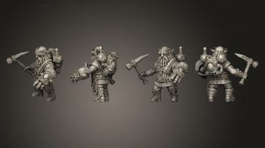Military figurines Kit I Steamgauntlet and Pickaxe 3d model