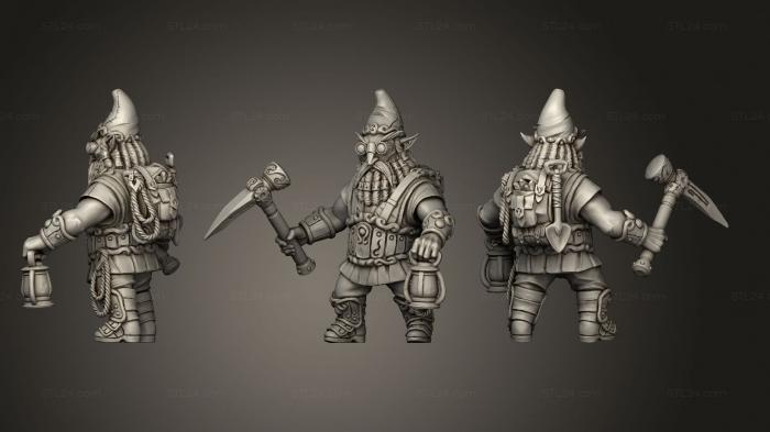 Military figurines (Kit II Hat Pickaxe and Lantern, STKW_8593) 3D models for cnc