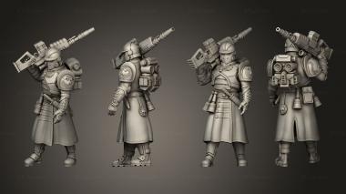 Military figurines Knights Heavy Blaster Rifles 002 3d model