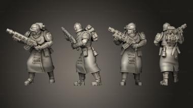 Military figurines Knights Shotguns 003 3d model
