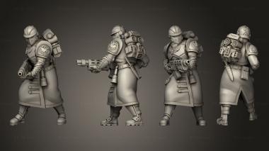 Military figurines Knights Shotguns 004 3d model