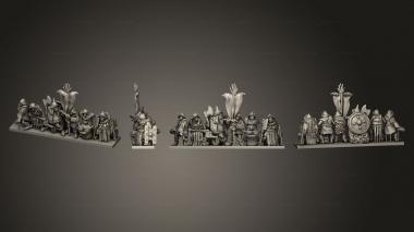 Military figurines Knucklebones Orcs orccommand 3d model
