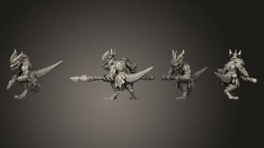 Military figurines Kobold Tribe Spear 3d model