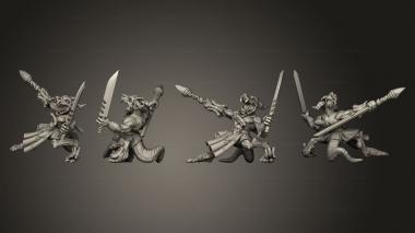 Military figurines Kobold Warrior Skull Mask 3d model