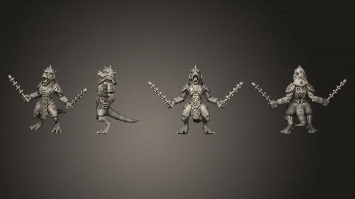 Military figurines (Kobolds of Yao Long Temple hand Baton L 003, STKW_8713) 3D models for cnc