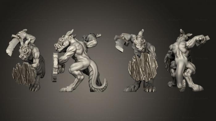 Military figurines (Kobolds W Swords Shields 01, STKW_8724) 3D models for cnc