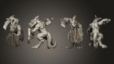 Military figurines Kobolds W Swords Shields 01 3d model