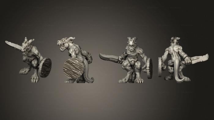 Military figurines (Kobolds W Swords Shields 03, STKW_8725) 3D models for cnc
