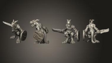 Military figurines Kobolds W Swords Shields 03 3d model