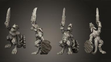 Military figurines Kobolds W Swords Shields 04 3d model