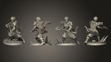 Military figurines Kossack base pose 1 3d model