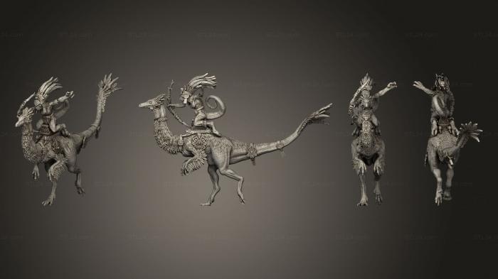 Military figurines (Kuaxotl Rider, STKW_8779) 3D models for cnc