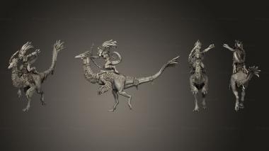 Military figurines Kuaxotl Rider 3d model