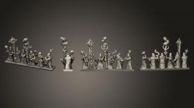 Military figurines kultist strip command 3d model