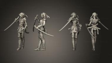 Military figurines Kunoichi 3d model