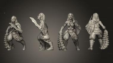 Military figurines Kyton Female Based 001 3d model