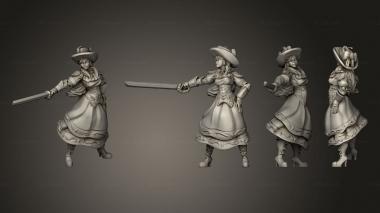 Military figurines Lady Roseheart Challenging 3d model