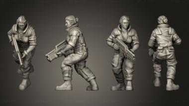 Military figurines Lana Action Pose 3d model