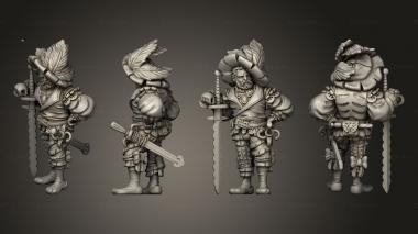 Military figurines Landsknecht 3d model