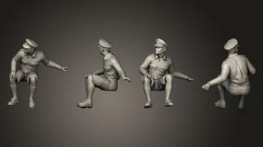 Military figurines launch Officer 3d model
