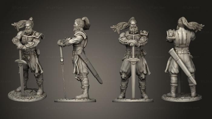 Military figurines (Legendary Warrior Sword, STKW_8871) 3D models for cnc